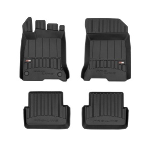 Set 5 covorase auto RENAULT LAGUNA III (BT0/1) din 2010-2020, cu covoras tunel median, presuri auto din cauciuc, 4x Stickere auto cu RENAULT - Img 3