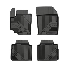 Set 5 covorase auto SUZUKI SX4 S-CROSS (JY) din 2014-2016, cu covoras tunel median, presuri auto din cauciuc, 4x Stickere auto cu SUZUKI - Img 3
