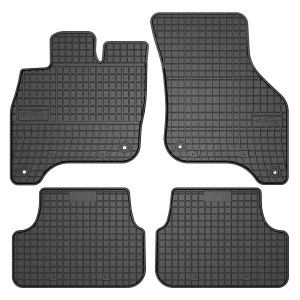 Set 5 covorase auto Volkswagen GOLF VII (5G1, BQ1, BE1, BE2) din 2014-2015, cu covoras tunel median, presuri auto din cauciuc, 4x Stickere auto cu Volkswagen - Img 3