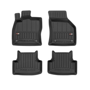 Set 5 covorase auto Volkswagen GOLF VII (5G1, BQ1, BE1, BE2) din 2014-2015, cu covoras tunel median, presuri auto din cauciuc, 4x Stickere auto cu Volkswagen - Img 3