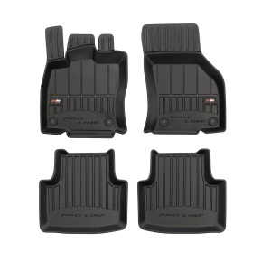 Set 5 covorase auto Volkswagen PASSAT B8 (3G2, CB2) din 2018-2024, cu covoras tunel median, presuri auto din cauciuc, 4x Stickere auto cu Volkswagen - Img 3