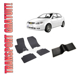Set 5 covorase CHEVROLET LACETTI din 2004-2011, cu covoras tunel median, CAROSERIE HATCHBACK, Presuri cauciuc 100%, compatibil cu autoturismul CHEVROLET LACETTI, Rigum