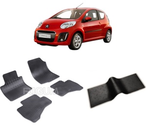 Set 5 covorase CITROEN C1 I din 2005-06.2014, cu covoras tunel median, CAROSERIE HATCHBACK, Presuri cauciuc 100%, compatibil cu autoturismul CITROEN C1 I, Rigum - Img 2