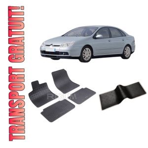 Set 5 covorase CITROEN C5 I din 2000-2008, cu covoras tunel median, CAROSERIE HATCHBACK, Presuri cauciuc 100%, compatibil cu autoturismul CITROEN C5 I, Rigum