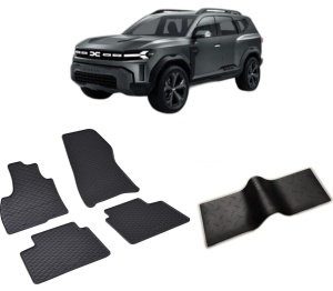 Set 5 covorase DACIA BIGSTER MHEV din 2025-PREZENT, cu covoras tunel median, CAROSERIE SUV, Presuri cauciuc 100%, compatibil cu autoturismul DACIA BIGSTER MHEV, Rigum - Img 2