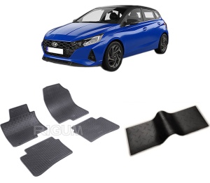 Set 5 covorase HYUNDAI I20 III din 10.2020-PREZENT, cu covoras tunel median, CAROSERIE HATCHBACK, Presuri cauciuc 100%, compatibil cu autoturismul HYUNDAI I20 III, Rigum - Img 2