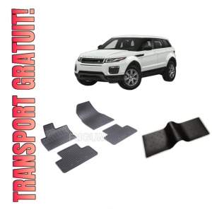 Set 5 covorase LAND ROVER RANGE ROVER EVOQUE I din 07.2011-03.2019, cu covoras tunel median, CAROSERIE SUV, Presuri cauciuc 100%, compatibil cu autoturismul LAND ROVER RANGE ROVER EVOQUE I, Rigum