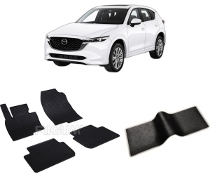 Set 5 covorase MAZDA CX -5 (KF) FACELIFT din 2022-PREZENT, cu covoras tunel median, CAROSERIE SUV, Presuri cauciuc 100%, compatibil cu autoturismul MAZDA CX -5 (KF) FACELIFT, Rigum - Img 2