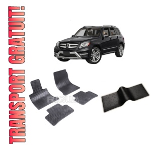 Set 5 covorase MERCEDES GLK X204 din 06.2008-08.2015, cu covoras tunel median, CAROSERIE SUV, Presuri cauciuc 100%, compatibil cu autoturismul MERCEDES GLK X204, Rigum