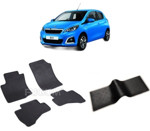 Set 5 covorase PEUGEOT 108 din 07.2014-11.2021, cu covoras tunel median, CAROSERIE HATCHBACK, Presuri cauciuc 100%, compatibil cu autoturismul PEUGEOT 108, Rigum - Img 2
