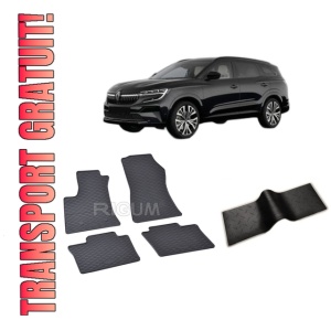 Set 5 covorase RENAULT ESPACE VI E-TECH HYBRID din 04.2023-PREZENT, cu covoras tunel median, CAROSERIE SUV, Presuri cauciuc 100%, compatibil cu autoturismul RENAULT ESPACE VI E-TECH HYBRID, Rigum