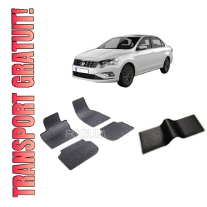 Set 5 covorase VOLKSWAGEN JETTA VI din 01.2011-2018, cu covoras tunel median, CAROSERIE SEDAN, Presuri cauciuc 100%, compatibil cu autoturismul VOLKSWAGEN JETTA VI, Rigum