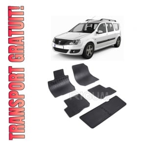 Set 6 covorase Dacia Logan Mcv 7M 2007-2013, din cauciuc 100%, compatibile cu autoturismul DACIA Logan