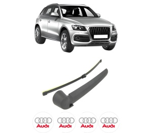 Set brat stergator spate cu lamela pentru AUDI Q5 (8RB) din 2008-2017, pentru spate, din cauciuc siliconat rezistent, 4 stickere auto AUDI v2705