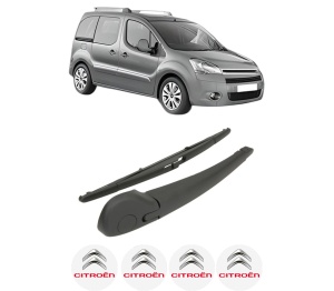 Set brat stergator spate cu lamela pentru CITROEN BERLINGO MULTISPACE (B9) din 2008-2021, pentru spate, din cauciuc siliconat rezistent, 4 stickere auto CITROEN v2286