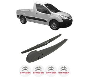 Set brat stergator spate cu lamela pentru CITROEN BERLINGO Platform/Chassis (B9) din 2008-2021, pentru spate, din cauciuc siliconat rezistent, 4 stickere auto CITROEN v2465