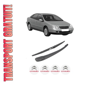 Set brat stergator spate cu lamela pentru CITROEN C5 I (DC_) din 2001-2004, pentru spate, din cauciuc siliconat rezistent, 4 stickere auto CITROEN