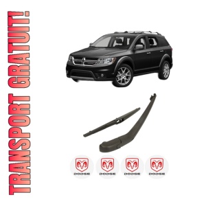 Set brat stergator spate cu lamela pentru DODGE JOURNEY din 2008-2012, pentru spate, din cauciuc siliconat rezistent, 4 stickere auto DODGE