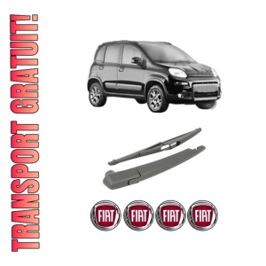 Set brat stergator spate cu lamela pentru FIAT PANDA VAN (312_, 519_) din 2012, pentru spate, din cauciuc siliconat rezistent, 4 stickere auto FIAT