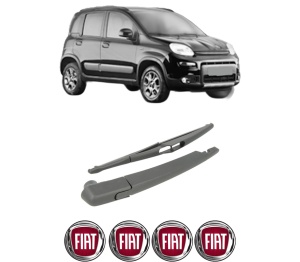Set brat stergator spate cu lamela pentru FIAT PANDA VAN (312_, 519_) din 2012, pentru spate, din cauciuc siliconat rezistent, 4 stickere auto FIAT v2101