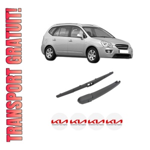 Set brat stergator spate cu lamela pentru KIA CARENS III MPV (UN) din 2006-2013, pentru spate, din cauciuc siliconat rezistent, 4 stickere auto KIA