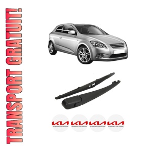 Set brat stergator spate cu lamela pentru KIA CEE'D Hatchback (ED) din 2006-2012, pentru spate, din cauciuc siliconat rezistent, 4 stickere auto KIA