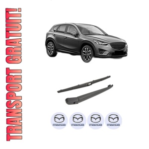 Set brat stergator spate cu lamela pentru MAZDA CX-5 (KE, GH) din 2011-2017, pentru spate, din cauciuc siliconat rezistent, 4 stickere auto MAZDA