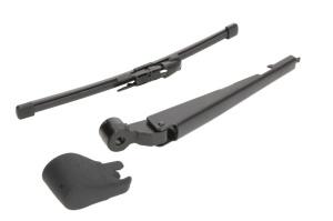Set brat stergator spate cu lamela pentru MERCEDES-BENZ A-CLASS (W176) din 2012-2018, pentru spate, din cauciuc siliconat rezistent, 4 stickere auto MERCEDES-BENZ v1371