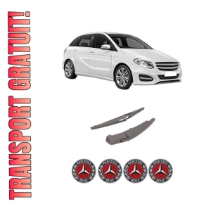 Set brat stergator spate cu lamela pentru MERCEDES-BENZ B-CLASS Sports Tourer (W246, W242) din 2014-2018, pentru spate, din cauciuc siliconat rezistent, 4 stickere auto MERCEDES-BENZ
