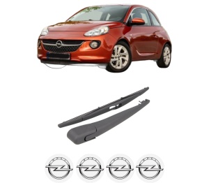 Set brat stergator spate cu lamela pentru OPEL ADAM (M13) din 2012-2019, pentru spate, din cauciuc siliconat rezistent, 4 stickere auto OPEL v1175