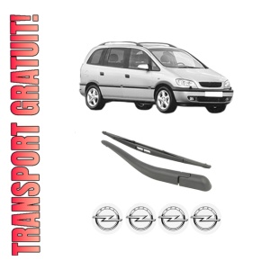 Set brat stergator spate cu lamela pentru OPEL ZAFIRA A MPV (T98) din 1999-2005, pentru spate, din cauciuc siliconat rezistent, 4 stickere auto OPEL