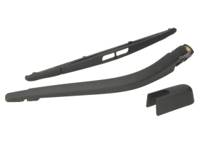 Set brat stergator spate cu lamela pentru PEUGEOT 107 (PM_, PN_) din 2005-2014, pentru spate, din cauciuc siliconat rezistent, 4 stickere auto PEUGEOT v879