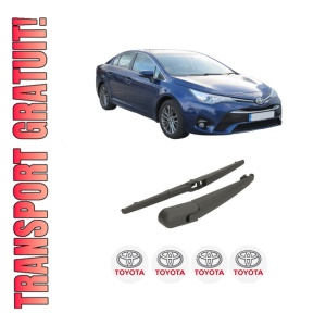 Set brat stergator spate cu lamela pentru TOYOTA AVENSIS Saloon (_T27_) din 2008-2018, pentru spate, din cauciuc siliconat rezistent, 4 stickere auto TOYOTA
