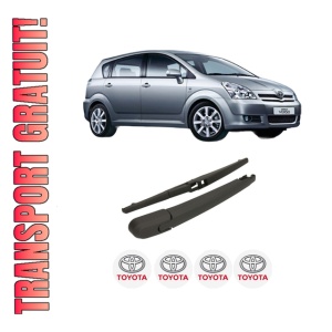 Set brat stergator spate cu lamela pentru TOYOTA COROLLA Verso (ZER_, ZZE12_, R1_) din 2004-2009, pentru spate, din cauciuc siliconat rezistent, 4 stickere auto TOYOTA