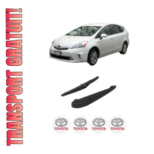 Set brat stergator spate cu lamela pentru TOYOTA PRIUS PLUS (_W4_) din 2011, pentru spate, din cauciuc siliconat rezistent, 4 stickere auto TOYOTA