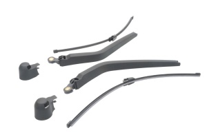Set brat stergator spate cu lamela pentru Volkswagen TRANSPORTER T5 Platform/Chassis (7JD, 7JE, 7JL, 7JY, 7JZ, 7F din 2003-2015, pentru spate, din cauciuc siliconat rezistent, 4 stickere auto Volkswagen v215