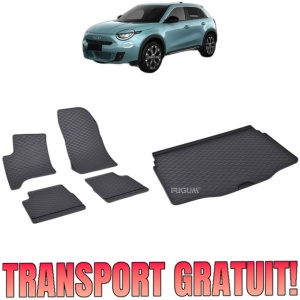 Set Covorase Auto Si Tavita Portbagaj FIAT 600 HYBRID din 01.2024 - 2026, caroserie hatchback, PORTBAGAJ INFERIOR SI SUPERIOR