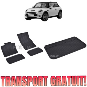 Set Covorase Auto Si Tavita Portbagaj MINI COOPER SE din 2020 - 2026, caroserie hatchback, 3 USI, PORTBAGAJ INFERIOR SI SUPERIOR