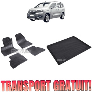 Set Covorase Auto Si Tavita Portbagaj OPEL COMBO D din 2012 - 12.2017, caroserie van 5 locuri, AMPATAMENT L1, 5 LOCURI