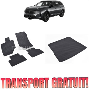 Set Covorase Auto Si Tavita Portbagaj PEUGEOT 5008 HYBRID din 2024 - 2026, caroserie suv, 7 LOCURI, RAND 3 CULCAT
