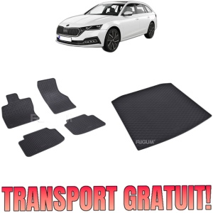Set Covorase Auto Si Tavita Portbagaj SKODA OCTAVIA IV din 06.2020 - 2026, caroserie combi, PORTBAGAJ INFERIOR SI SUPERIOR