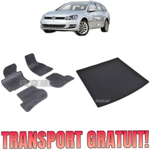 Set Covorase Auto Si Tavita Portbagaj VOLKSWAGEN GOLF 6 din 06.2007 - 08.2013, caroserie combi,