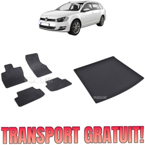 Set Covorase Auto Si Tavita Portbagaj VOLKSWAGEN GOLF 7 din 09.2013 - 06.2020, caroserie combi, PORTBAGAJ SUPERIOR