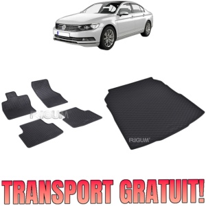 Set Covorase Auto Si Tavita Portbagaj VOLKSWAGEN PASSAT B8 din 12.2014 - 12.2021, caroserie sedan,