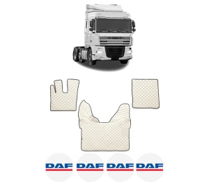 Set covorase Camion Tir DAF XF 105 din 2005-2013, Auto, 4x Stickere auto cu DAF