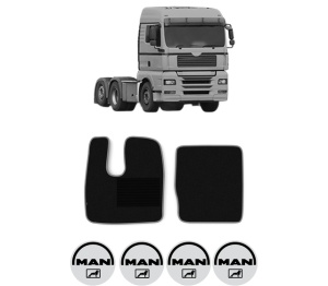 Set covorase Camion Tir MAN TGA din 1999-2012, Auto, 4x Stickere auto cu MAN