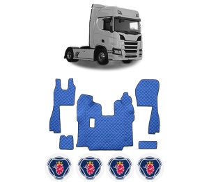 Set covorase Camion Tir SCANIA R II din 2016-2024, Auto, 4x Stickere auto cu SCANIA