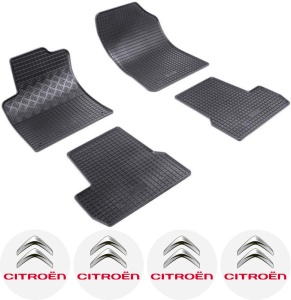 Set covorase Citroen C3 II Hatchback 2009 - 12.2016 si 4 stickere rotunde Citroen accesorii pentru autoturismul tau - masina v4896