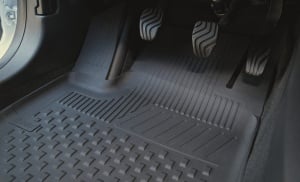 Set covorase Mercedes GLC X254 din 2022, covorase presuri tavita auto, cu tunel median intermediar din cauciuc thermoplastic, 4 Stickere auto cu Mercedes - Img 4
