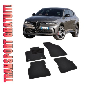 Set covorase mocheta Alfa Romeo Tonale 2022-prezent, din mocheta, compatibile cu autoturismul Alfa Romeo Tonale